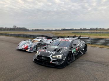 The first two racing cars that Audi Sport racing legends has rebuilt are chassis 207 of the Audi R18 e-tron quattro and chassis 107 of the Audi RS 5 DTM