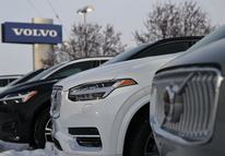 EDMONTON, CANADA - FEBRUARY 02:
Volvo vehicles seen outside a Volvo dealership in Edmonton, AB, Canada, on February 02, 2025.
In response to U.S. tariffs on Canadian imports and oil, Prime Minister Justin Trudeau announced retaliatory countermeasures on American goods. (Photo by Artur Widak/NurPhoto via Getty Images)
