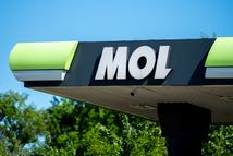 A MOL gas station with a logo sign is seen in Krakow, Poland, on May 10, 2026. The station is operated by the Hungarian oil company and features gasoline pump stands or fuel dispenser machines. (Photo by Marcin Golba/NurPhoto via Getty Images)
