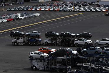 RICHMOND, CA - MAY 24: Brand new cars sit on a truck that is leaving a lot at the Auto Warehousing Company near the Port of Richmond on May 24, 2018 in Richmond, California. U.S. president Donald Trump is threatening to impose heavy tariffs on auto imports and has directed Commerce secretary Wilbur Ross to look into and determine if auto imports could be considered a national security threat and if it would be possible to bypass congress and take unilateral action under section 232 of the Trade Expansion Act of 1962. (Photo by Justin Sullivan/Getty Images)