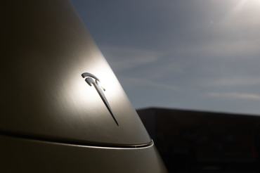 A logo on a Tesla Semi electric truck parked outside the Frito-Lay manufacturing facility in Modesto, California, US, on Wednesday, Jan. 18, 2023. PepsiCos Frito-Lay is replacing its diesel-powered freight equipment with zero-emission trucks, solar panels and energy-storage systems at it's Modesto plant. Photographer: Benjamin Fanjoy/Bloomberg via Getty Images