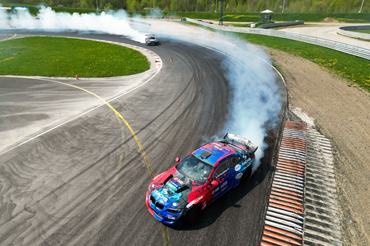 SLOMCZYN, POLAND - APRIL 24: Bartosz Ostalowski drives a car during a practice at the circuit in Slomczyn, Poland on April 24, 2023. Bartosz Ostalowski is Polish drifter and the only one professional sports driver in the world that drive a car by feet, as he lost his hands at the age of 20 during the accident. Currently he competes in the Polish Drift Championship and some of the European drifting leagues. Last year Ostalowski became a holder of the Guinness World Record in the fastest drift drive not using hands. (Photo by Jakub Jan Porzycki/Anadolu Agency via Getty Images)