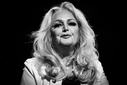 MADRID, SPAIN - SEPTEMBER 28: (EDITORS NOTE: Image has been digitally converted to black and white.) Bonnie Tyler performs in concert at Gran Teatro CaixaBank Príncipe Pío on September 28, 2024 in Madrid, Spain. (Photo by Aldara Zarraoa/Redferns)