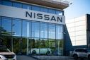 A Nissan car dealership building with a logo sign is seen in Krakow, Poland, on May 10, 2026. (Photo by Marcin Golba/NurPhoto via Getty Images)